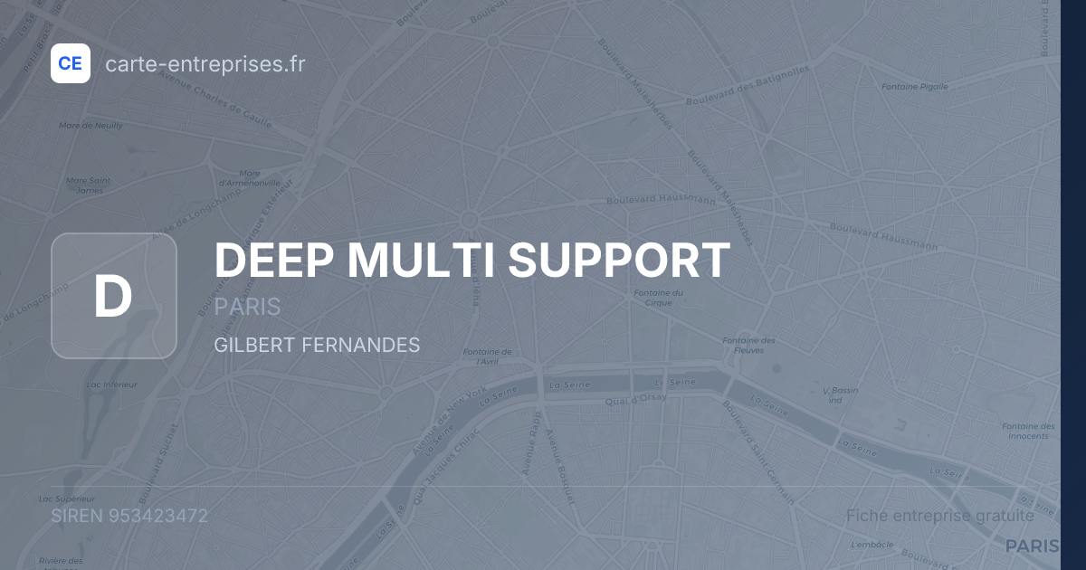 DEEP MULTI SUPPORT — 953423472 — fiche entreprise