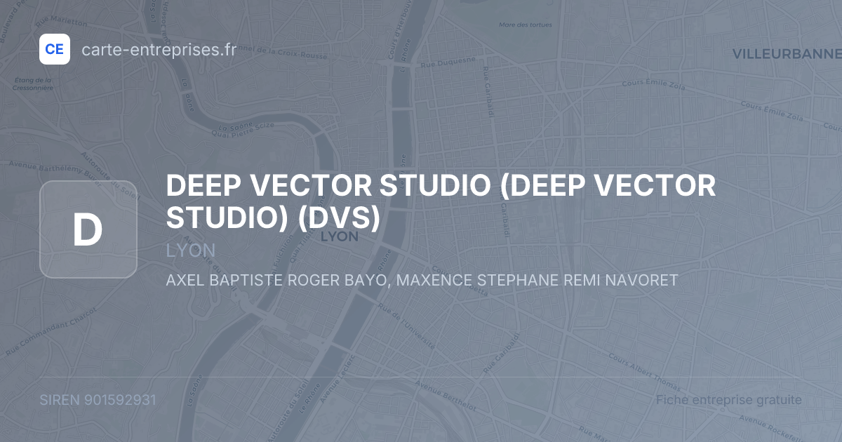 DEEP VECTOR STUDIO (DEEP VECTOR STUDIO) (DVS) — 901592931 — fiche entreprise