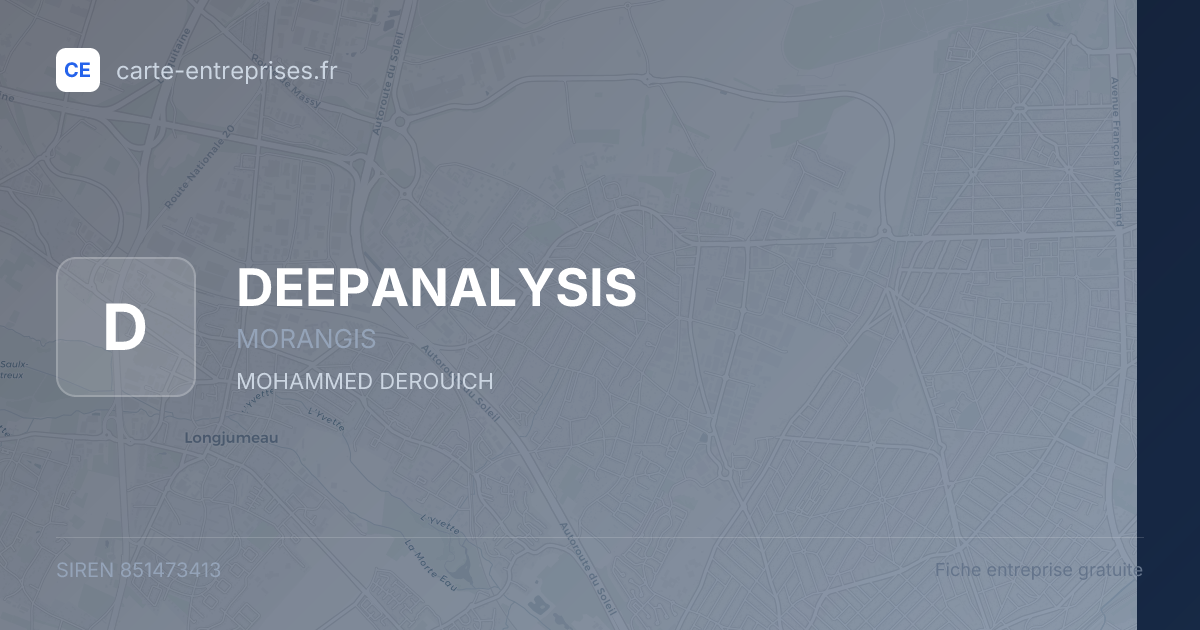 DEEPANALYSIS — 851473413 — fiche entreprise