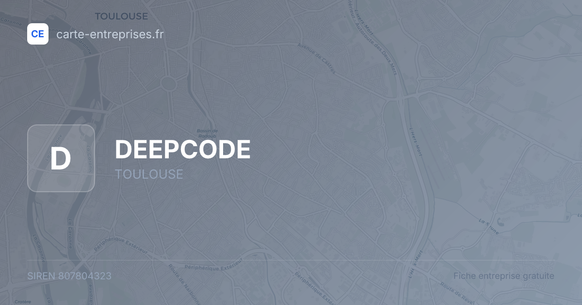 DEEPCODE — 807804323 — fiche entreprise