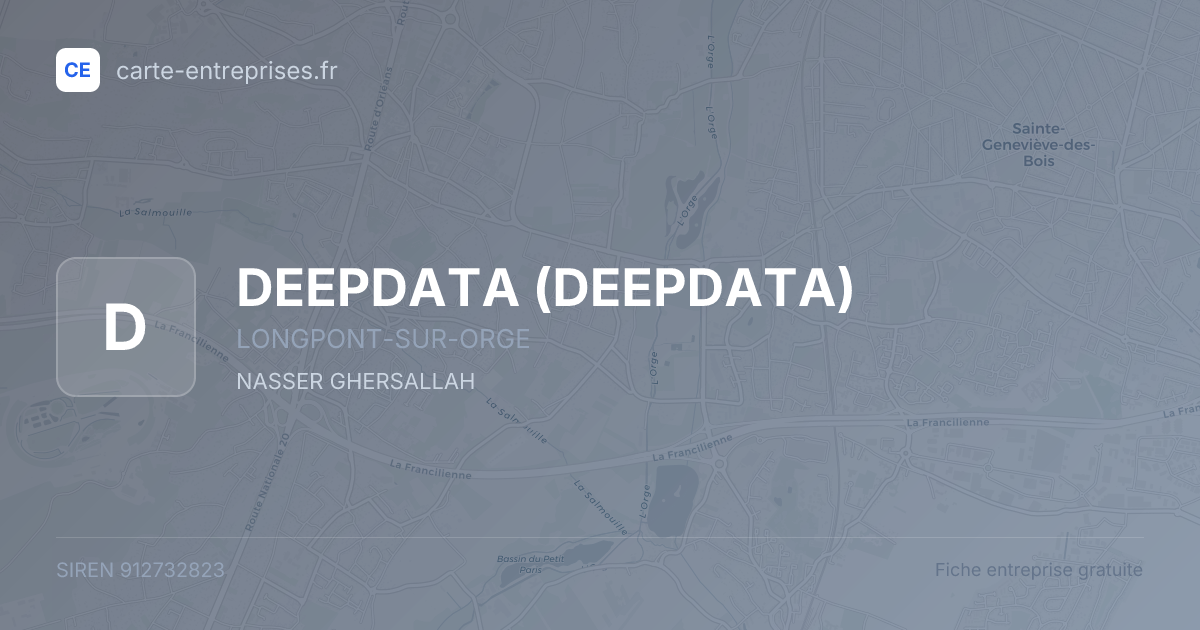 DEEPDATA — 912732823 — fiche entreprise