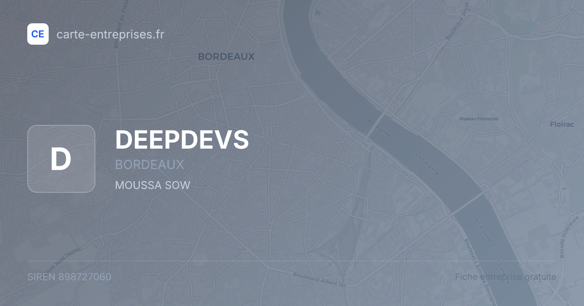 DEEPDEVS — 898727060 — fiche entreprise