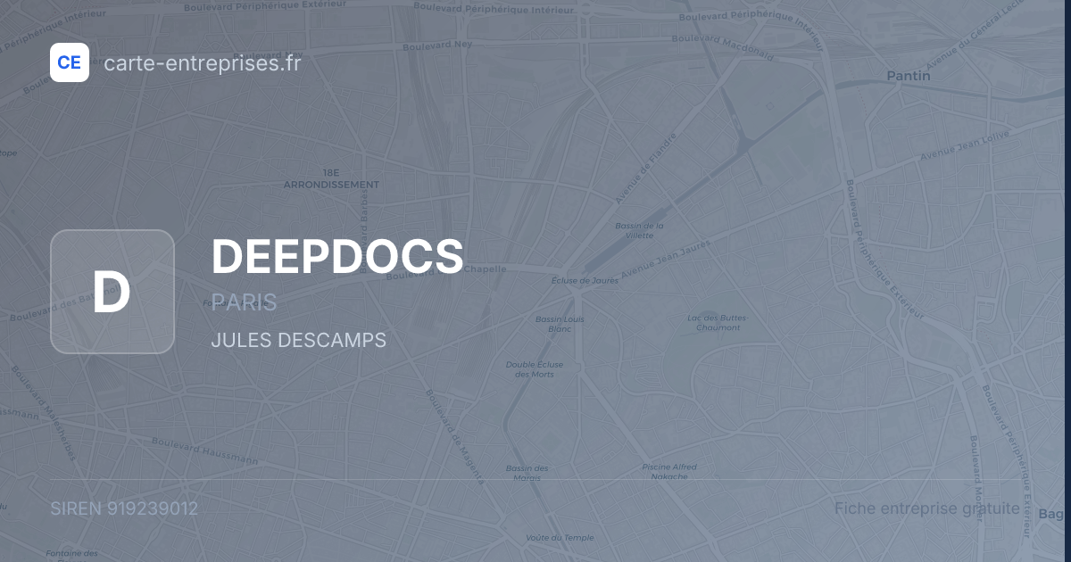 DEEPDOCS — 919239012 — fiche entreprise