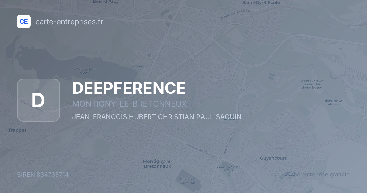 DEEPFERENCE — 834735714 — fiche entreprise