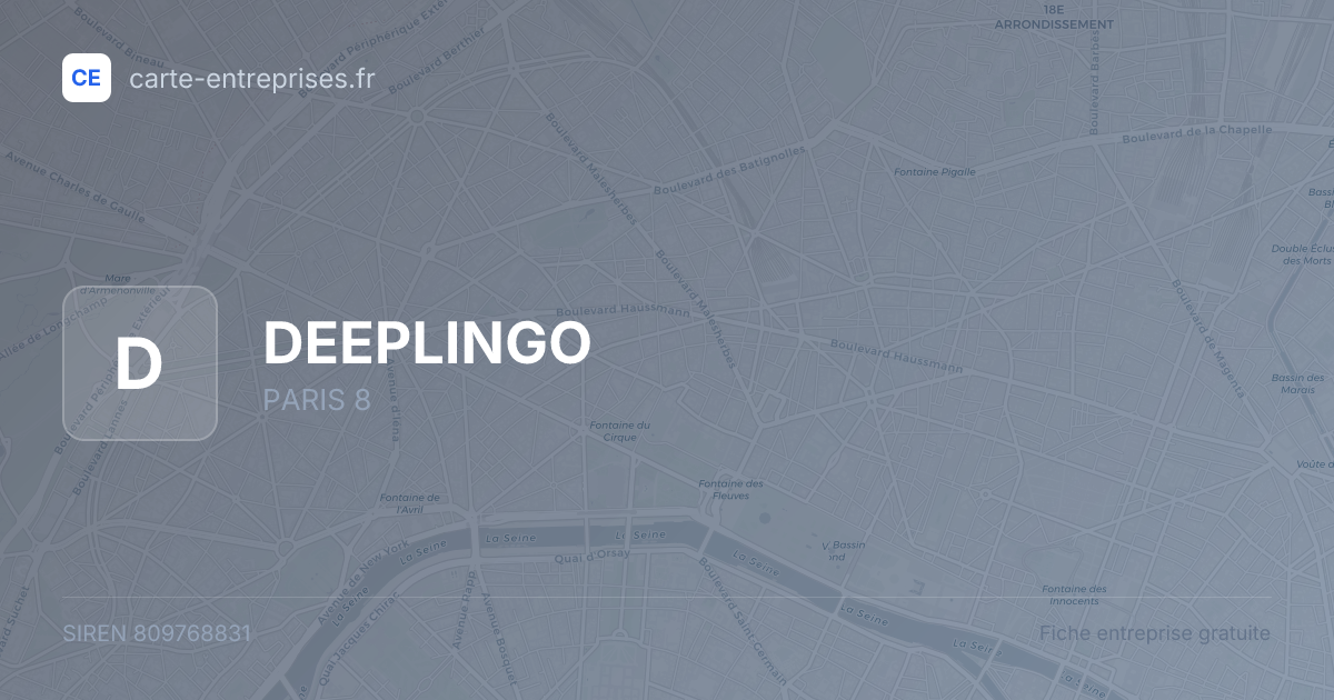 DEEPLINGO — 809768831 — fiche entreprise