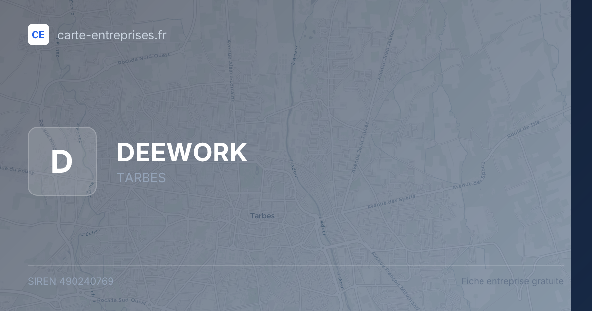 DEEWORK — 490240769 — fiche entreprise