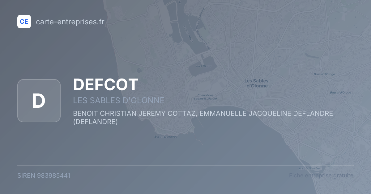 DEFCOT — 983985441 — fiche entreprise