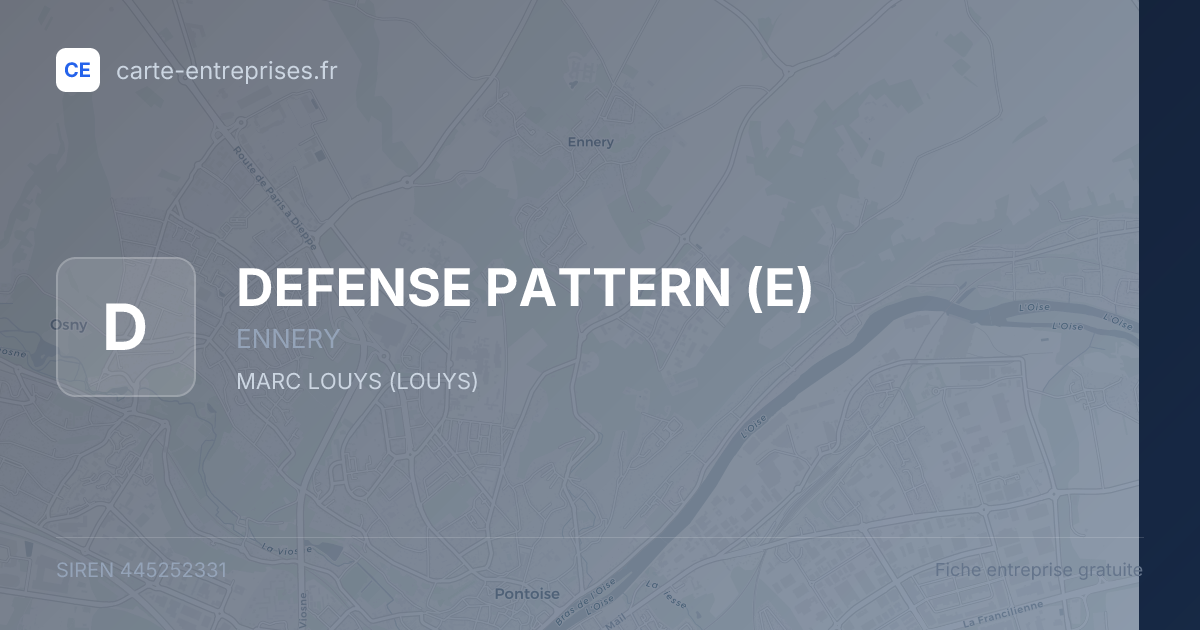 DEFENSE PATTERN (E) — 445252331 — fiche entreprise