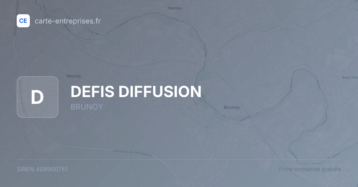 DEFIS DIFFUSION — 408900751 — fiche entreprise
