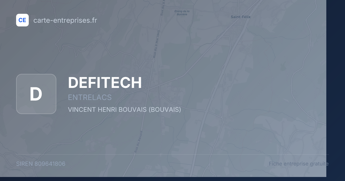 DEFITECH — 809641806 — fiche entreprise