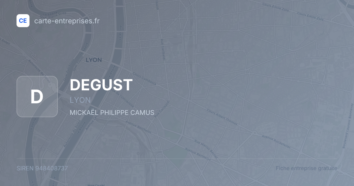 DEGUST — 948408737 — fiche entreprise