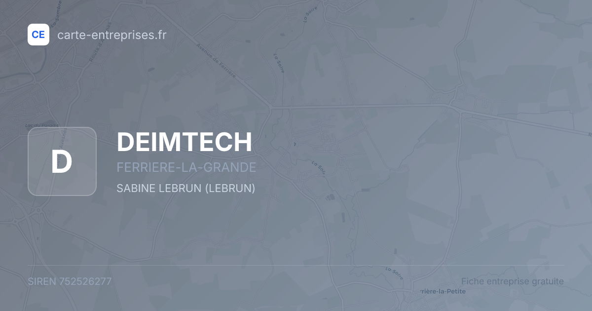 DEIMTECH — 752526277 — fiche entreprise