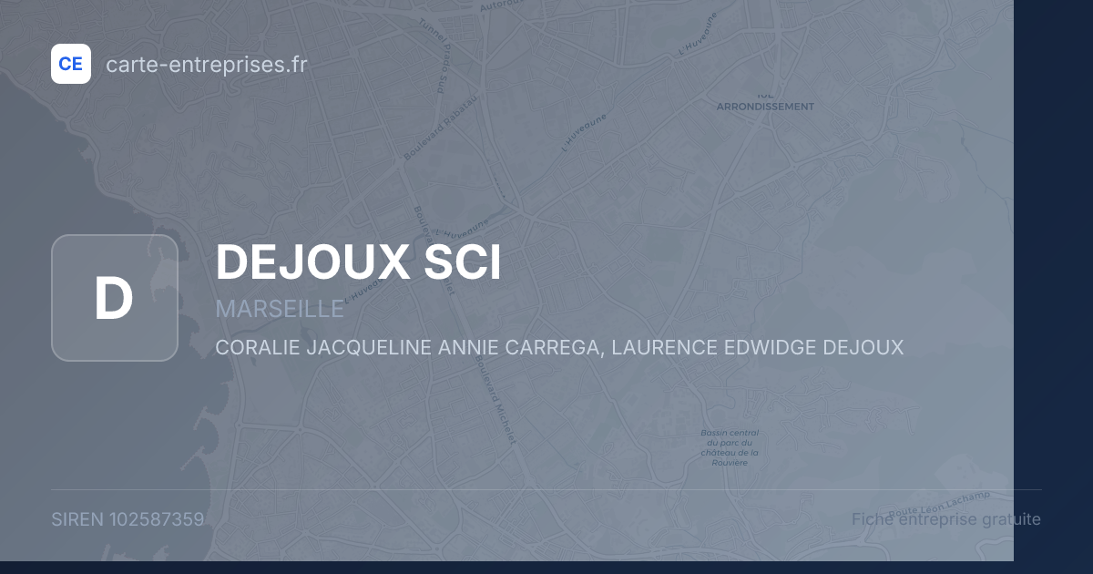 DEJOUX SCI — 102587359 — fiche entreprise