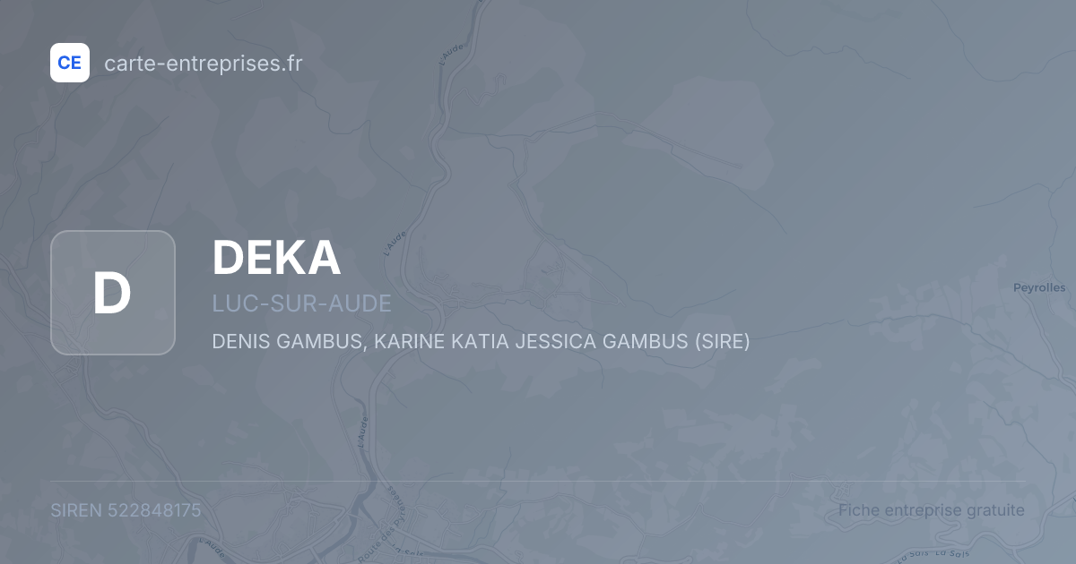 DEKA — 522848175 — fiche entreprise