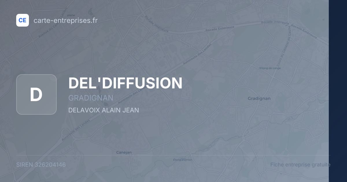 DEL'DIFFUSION — 326204146 — fiche entreprise