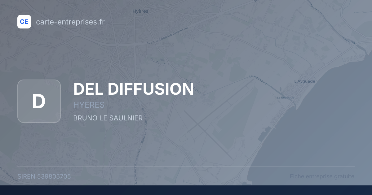 DEL DIFFUSION — 539805705 — fiche entreprise