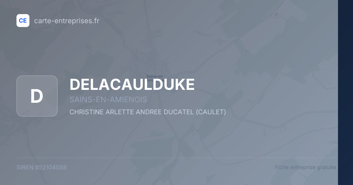 DELACAULDUKE — 852104058 — fiche entreprise