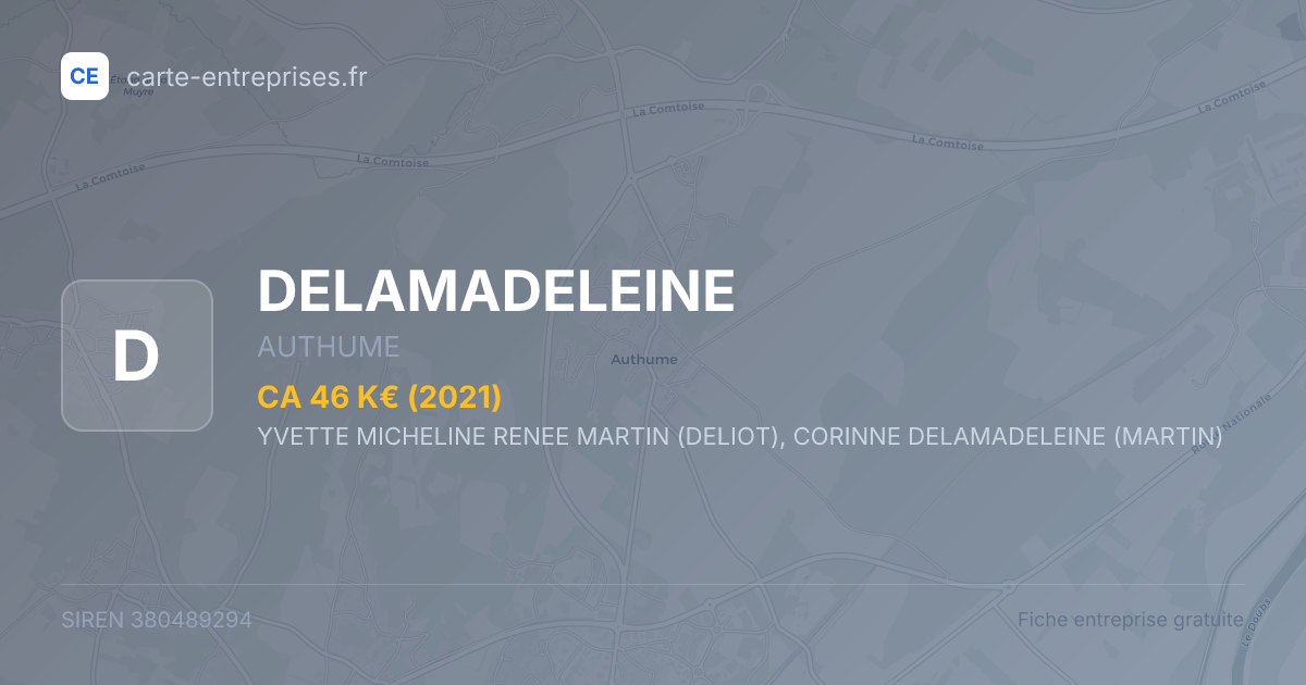 DELAMADELEINE — 380489294 — fiche entreprise