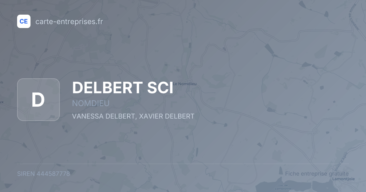 DELBERT SCI — 444587778 — fiche entreprise