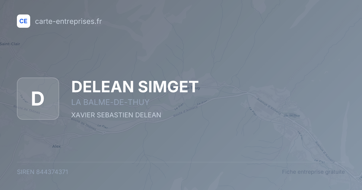 DELEAN SIMGET — 844374371 — fiche entreprise