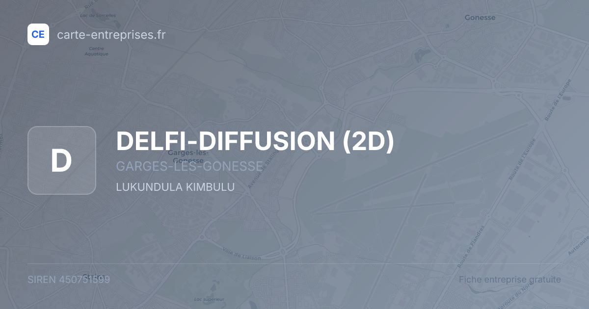 DELFI-DIFFUSION (2D) — 450751599 — fiche entreprise