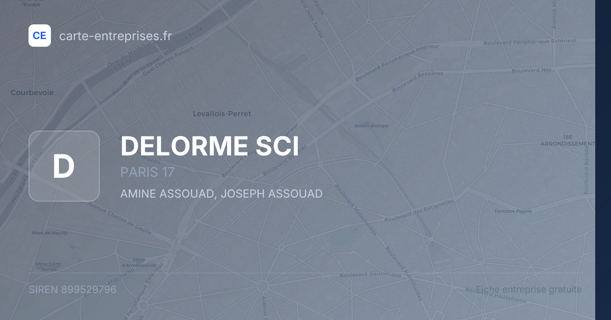 DELORME SCI — 899529796 — fiche entreprise