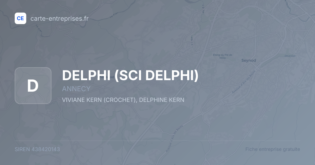 DELPHI (SCI DELPHI) — 438420143 — fiche entreprise