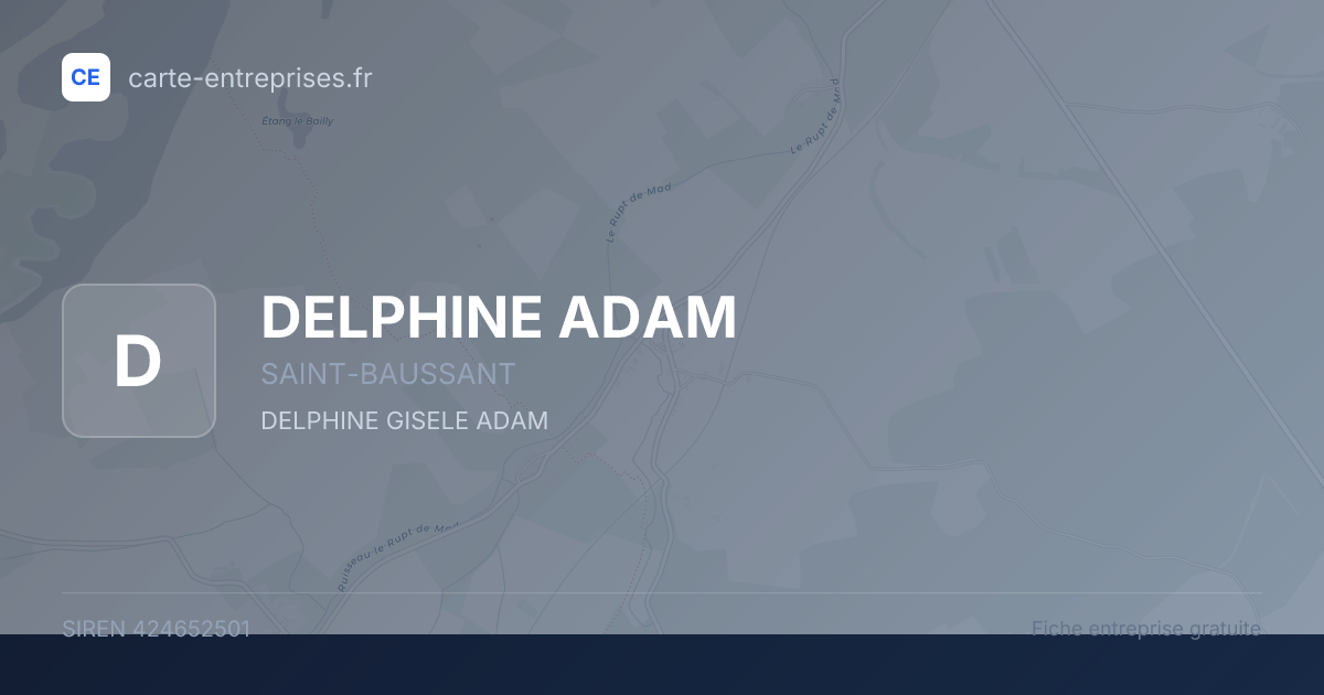 DELPHINE ADAM — 424652501 — fiche entreprise