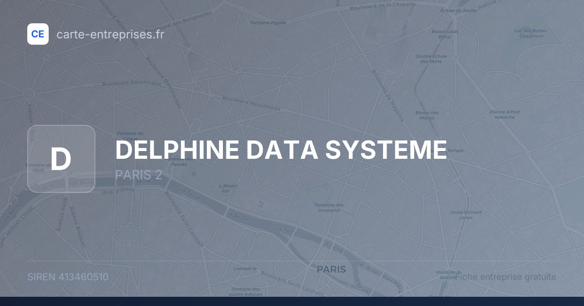 DELPHINE DATA SYSTEME — 413460510 — fiche entreprise