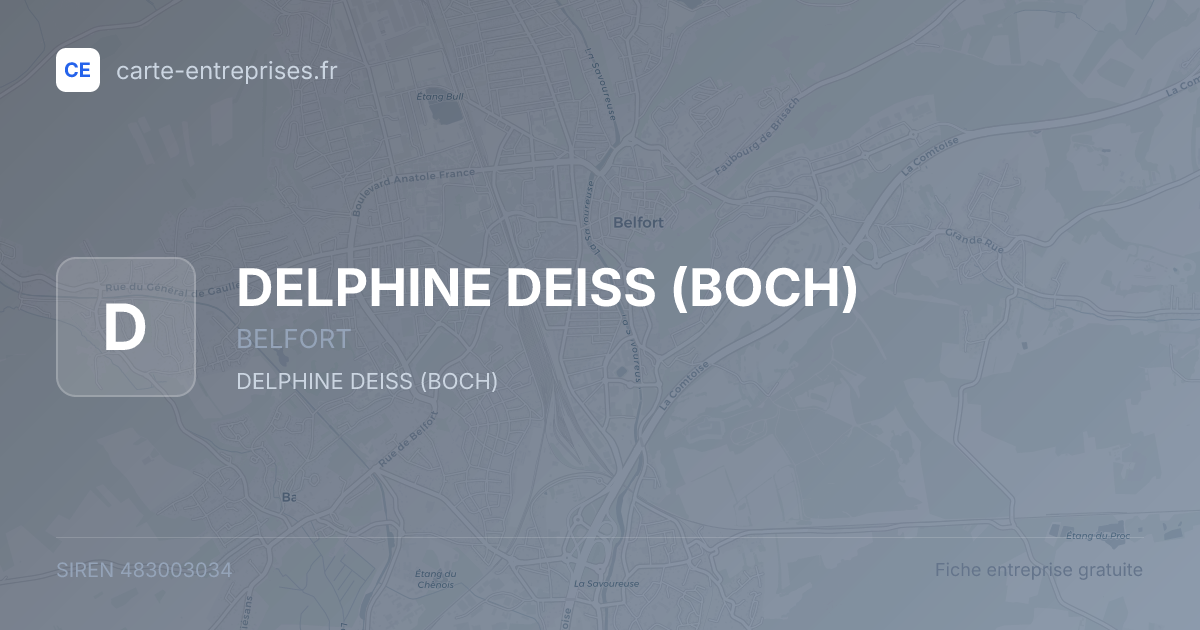 DELPHINE DEISS (BOCH) — 483003034 — fiche entreprise
