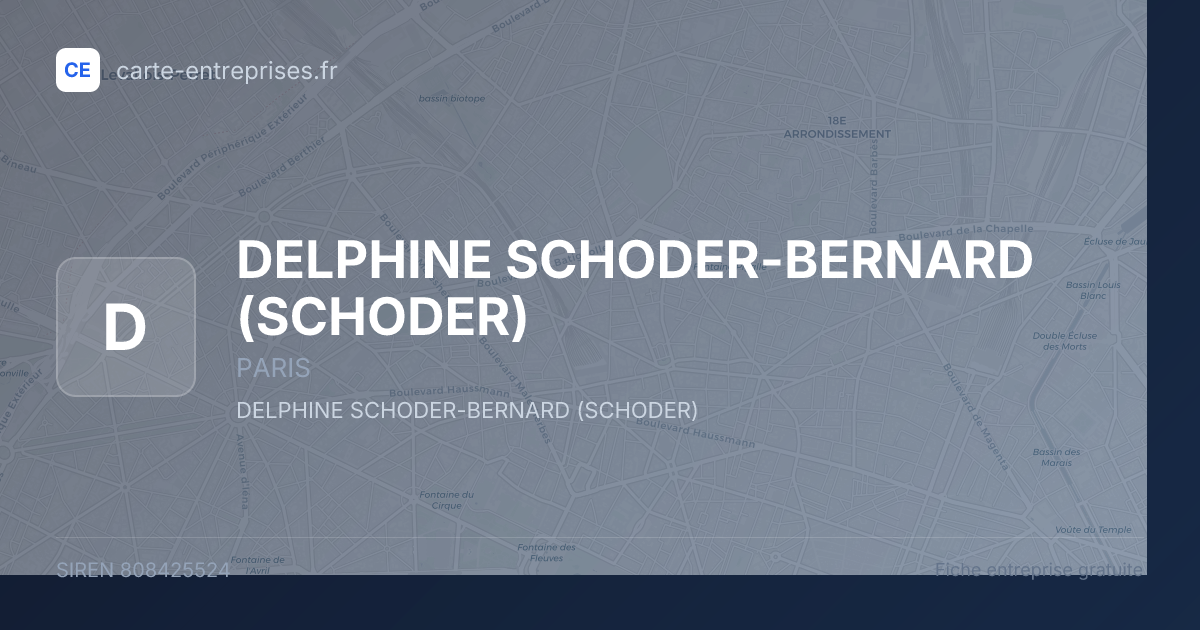 DELPHINE SCHODER-BERNARD (SCHODER) — 808425524 — fiche entreprise