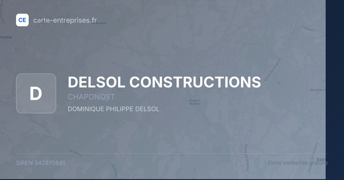 DELSOL CONSTRUCTIONS — 342970845 — fiche entreprise