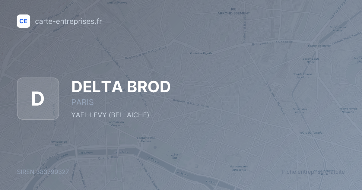 DELTA BROD — 383799327 — fiche entreprise