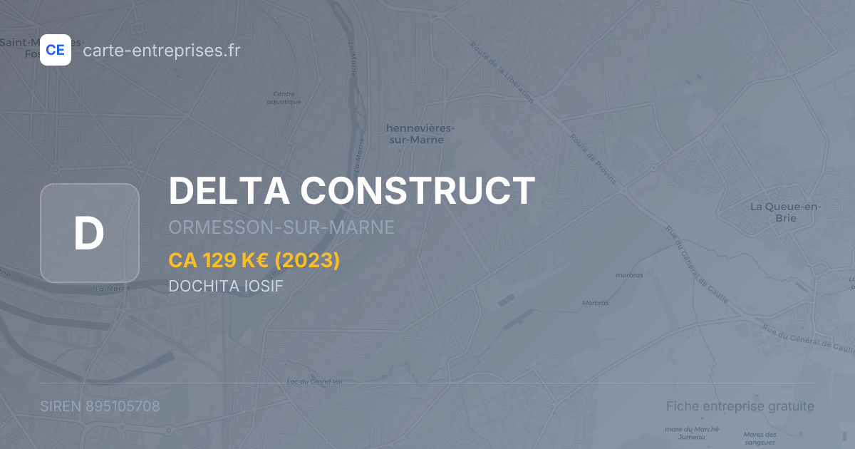 DELTA CONSTRUCT — 895105708 — fiche entreprise