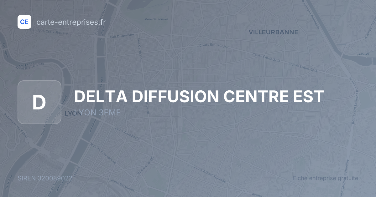 DELTA DIFFUSION CENTRE EST — 320089022 — fiche entreprise