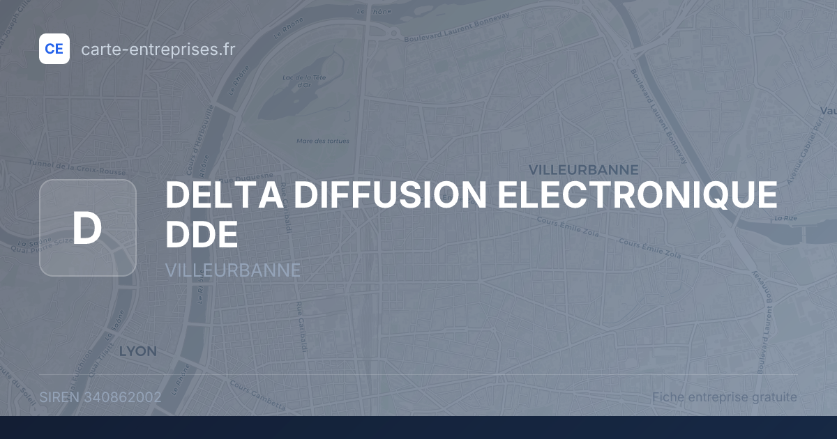 DELTA DIFFUSION ELECTRONIQUE DDE — 340862002 — fiche entreprise
