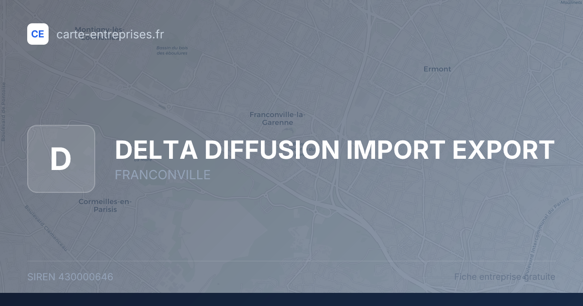 DELTA DIFFUSION IMPORT EXPORT — 430000646 — fiche entreprise