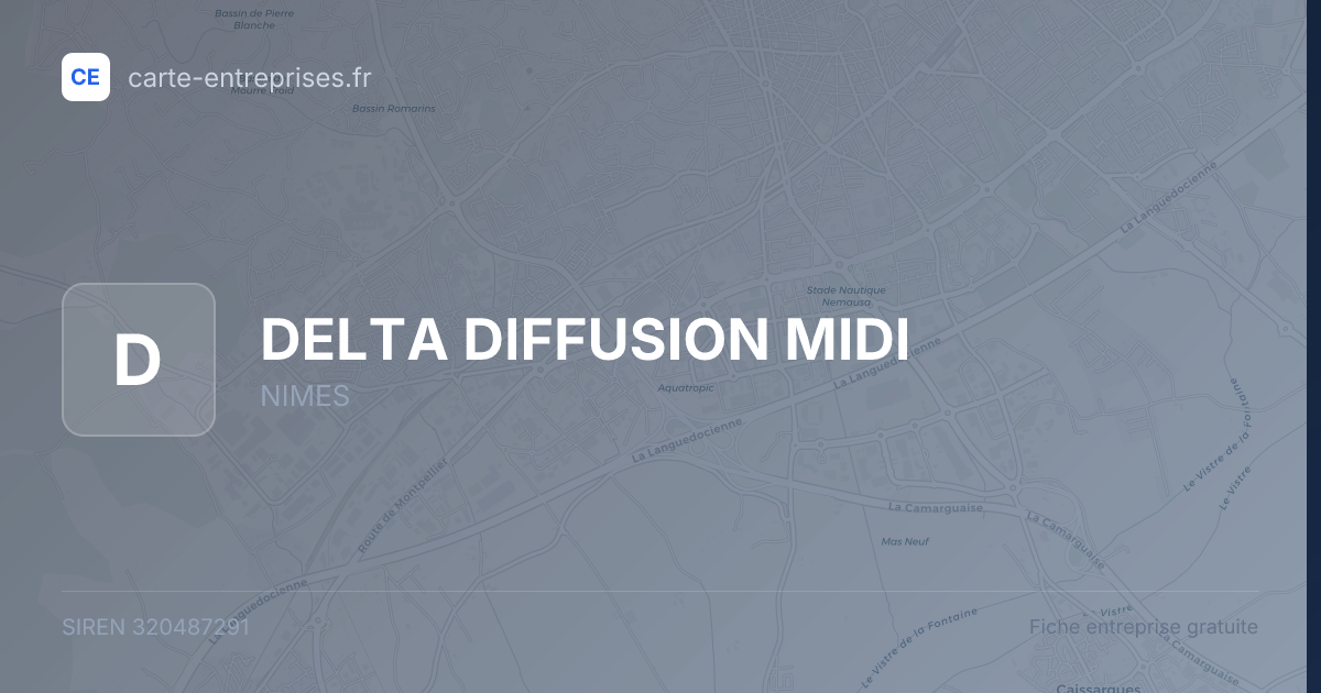 DELTA DIFFUSION MIDI — 320487291 — fiche entreprise