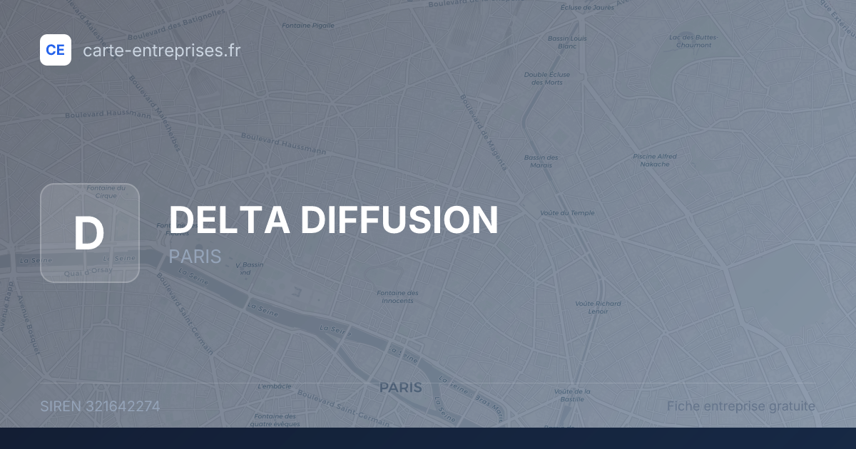 DELTA DIFFUSION — 321642274 — fiche entreprise