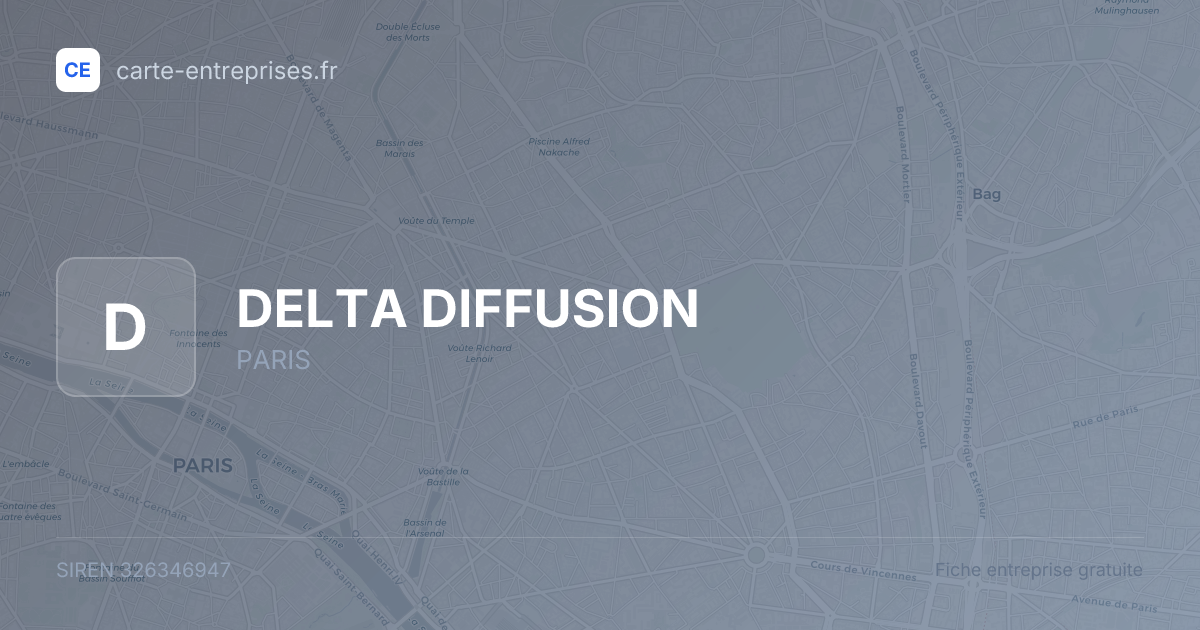 DELTA DIFFUSION — 326346947 — fiche entreprise