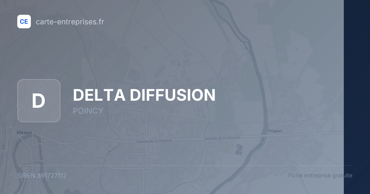 DELTA DIFFUSION — 391727112 — fiche entreprise