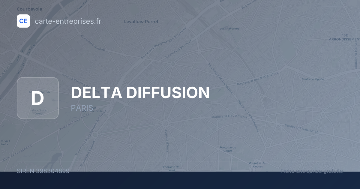 DELTA DIFFUSION — 398304899 — fiche entreprise