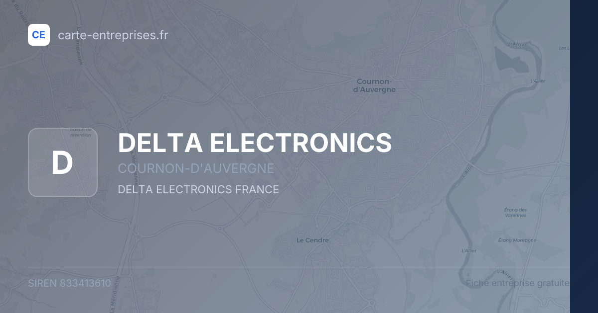 DELTA ELECTRONICS — 833413610 — fiche entreprise
