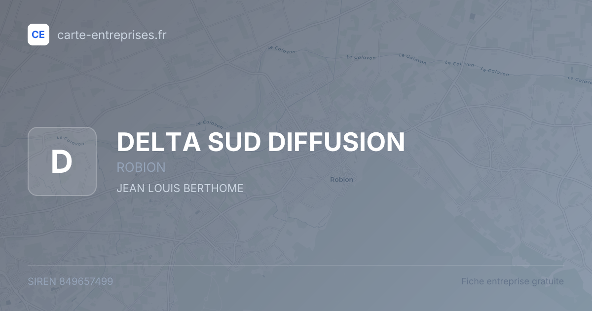 DELTA SUD DIFFUSION — 849657499 — fiche entreprise