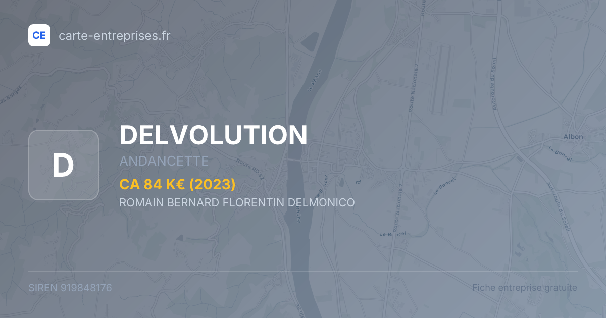 DELVOLUTION — 919848176 — fiche entreprise