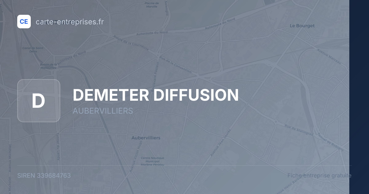 DEMETER DIFFUSION — 339684763 — fiche entreprise