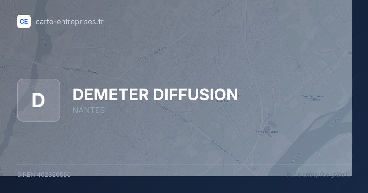 DEMETER DIFFUSION — 402320550 — fiche entreprise