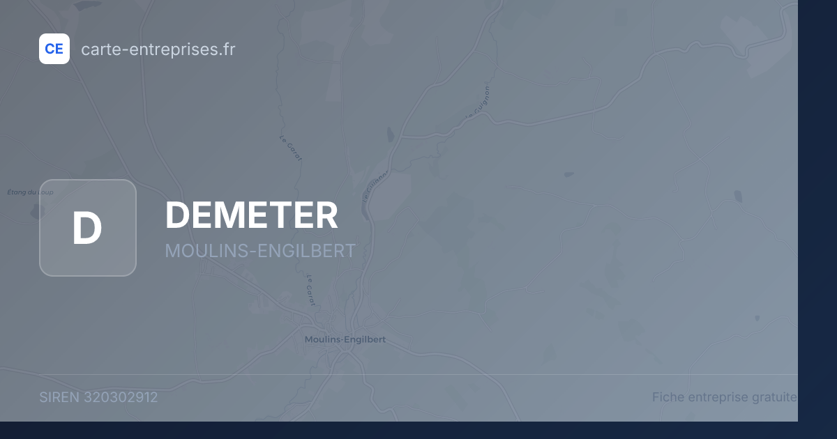 DEMETER — 320302912 — fiche entreprise