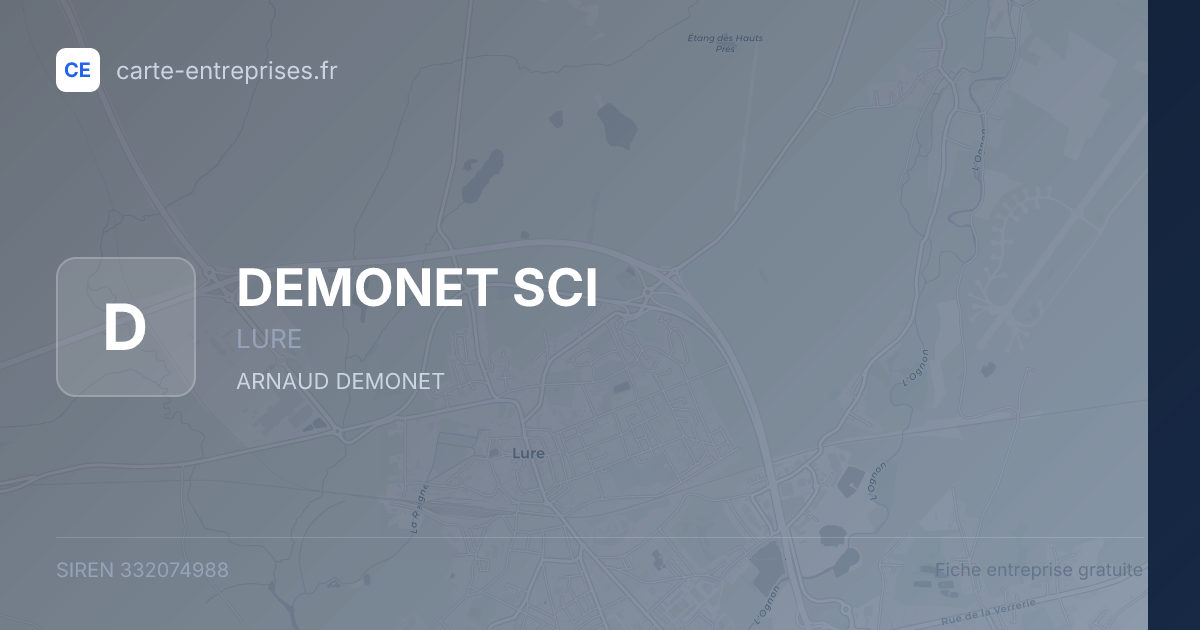 DEMONET SCI — 332074988 — fiche entreprise