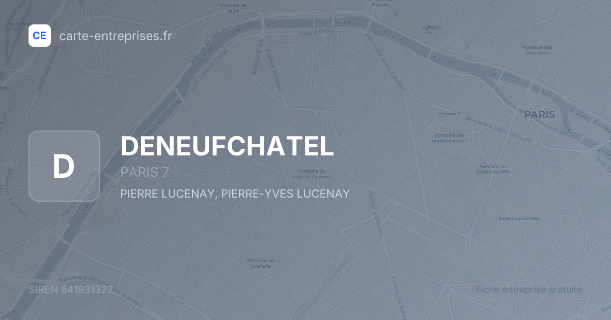 DENEUFCHATEL — 841931322 — fiche entreprise